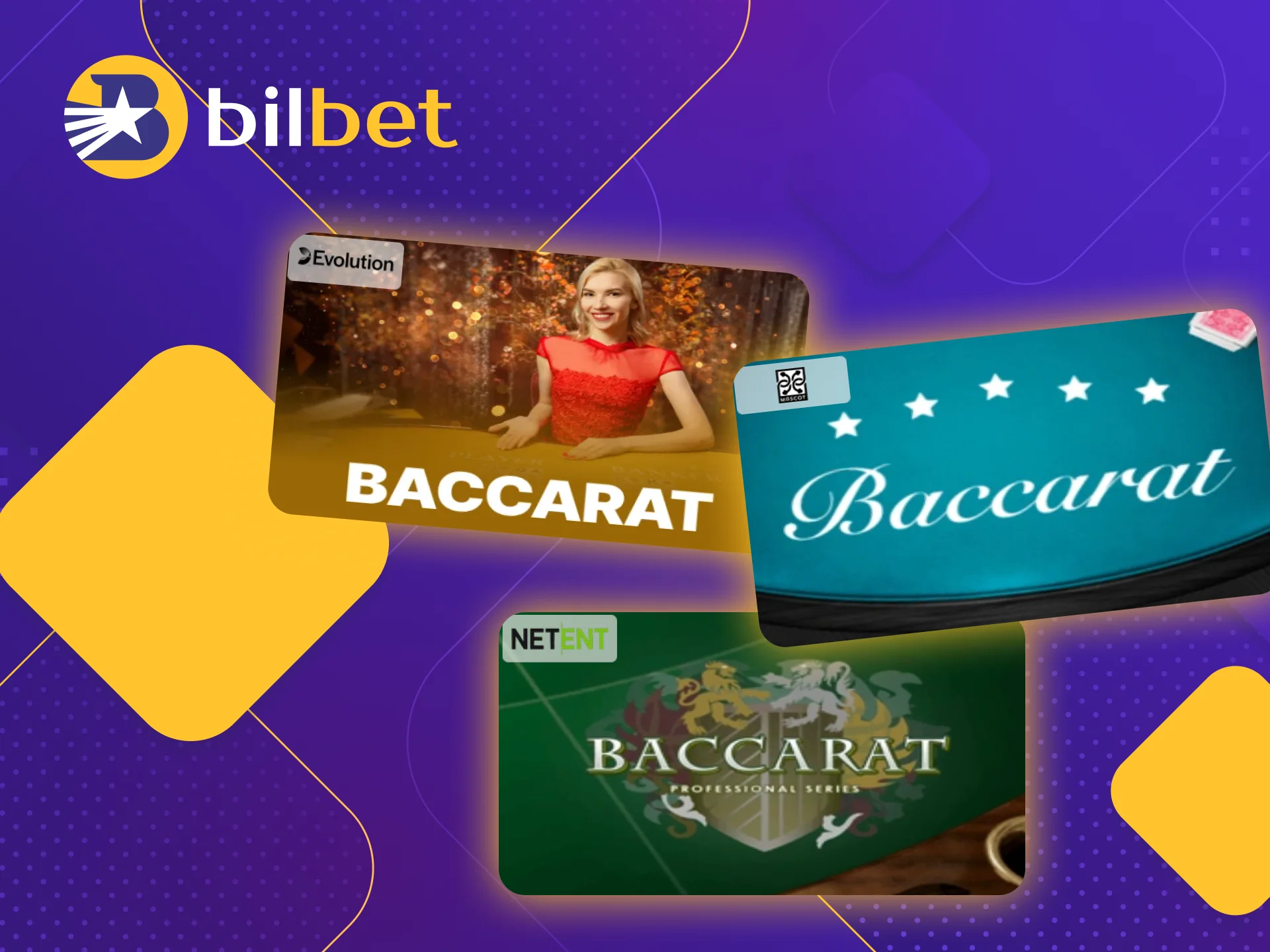 Read the rules of the Baccarat game on the Bilbet online casino website.