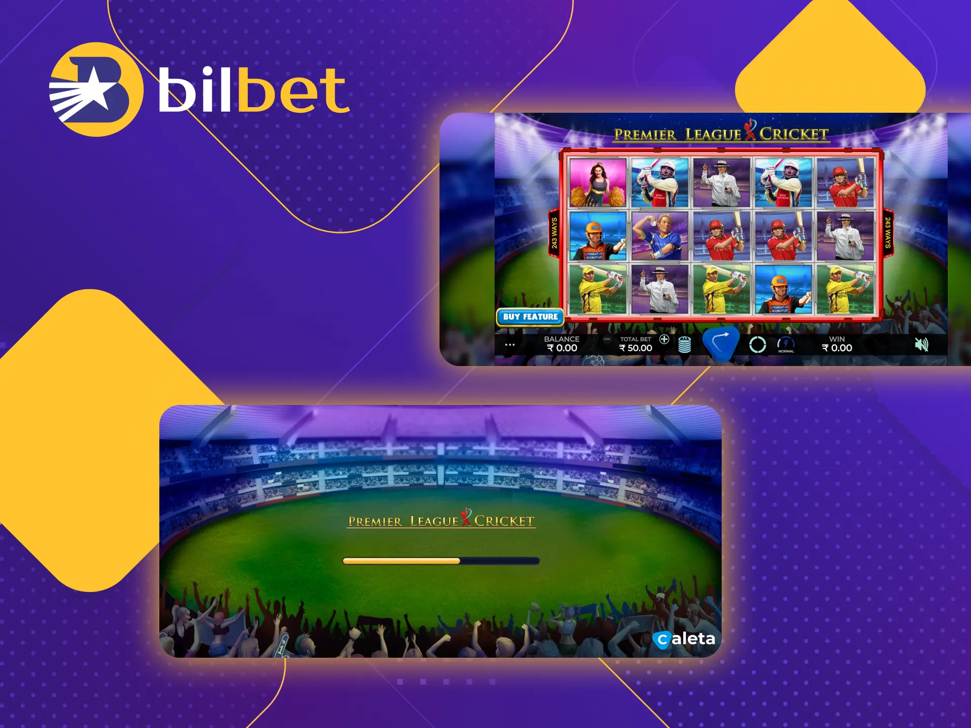 Premier League Cricket offers special features at Bilbet online casino.